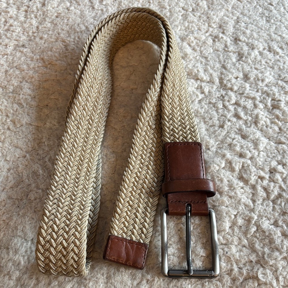 Men's Perry Ellis Tan and Brown Woven Belt